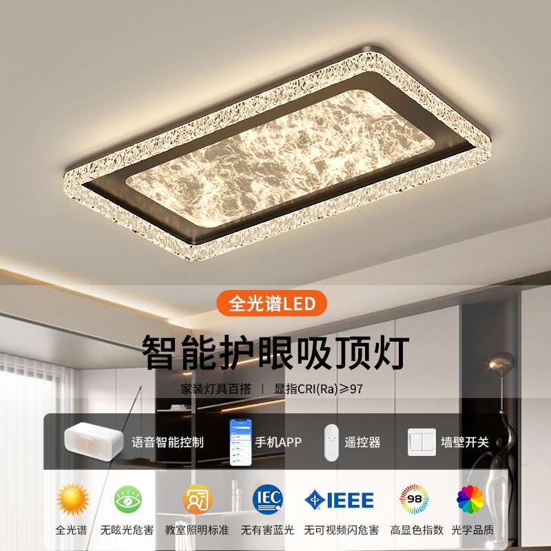 意式轻奢客厅主灯现代简约吸顶灯感2025新款灯具全屋套餐组合