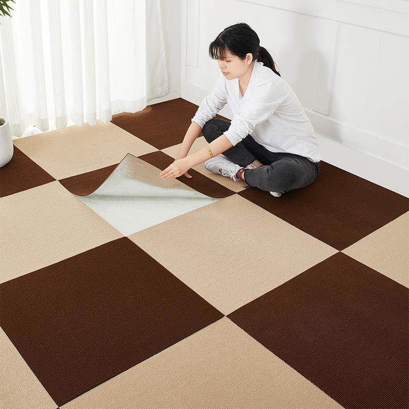 办公室拼接自粘地毯全铺商用房间水泥地直接卧室客厅方块地板