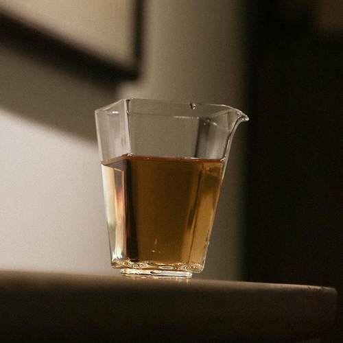 一九茶舍 全手工耐热玻璃四方公杯茶海公道杯分茶器功夫茶具配件