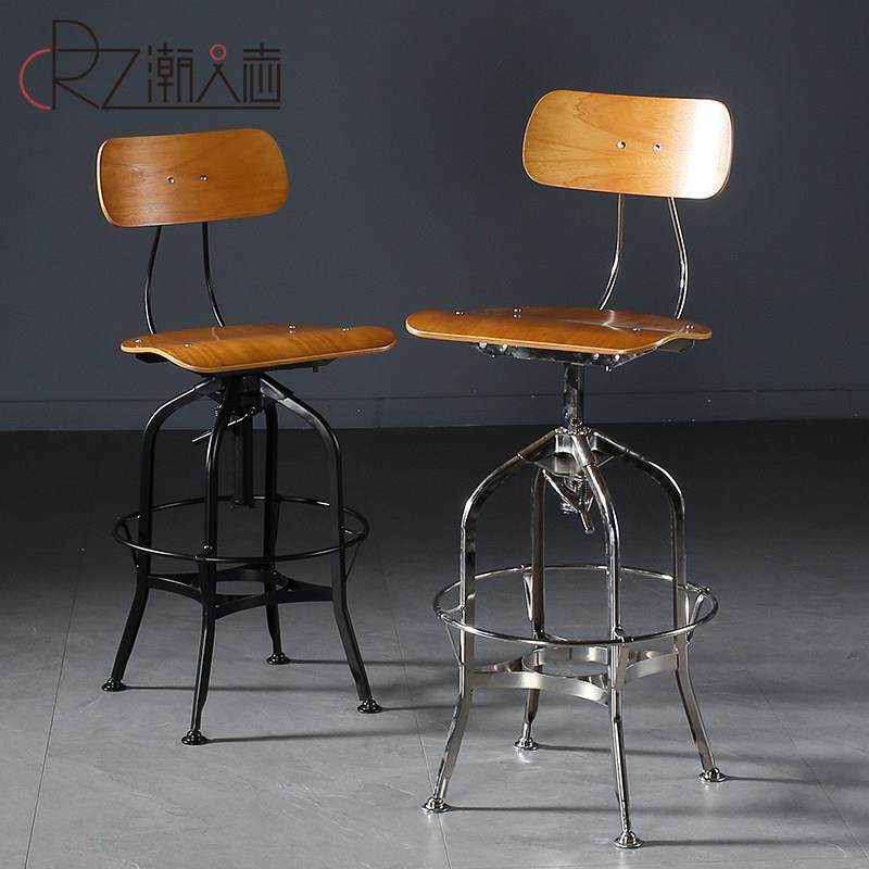 工业风旋转吧台椅铁艺高椅子复古升降吧凳高脚椅金属酒吧椅高脚凳,住宅家具,家用高脚椅,淘宝优惠券,粉丝福利购,淘宝优惠卷