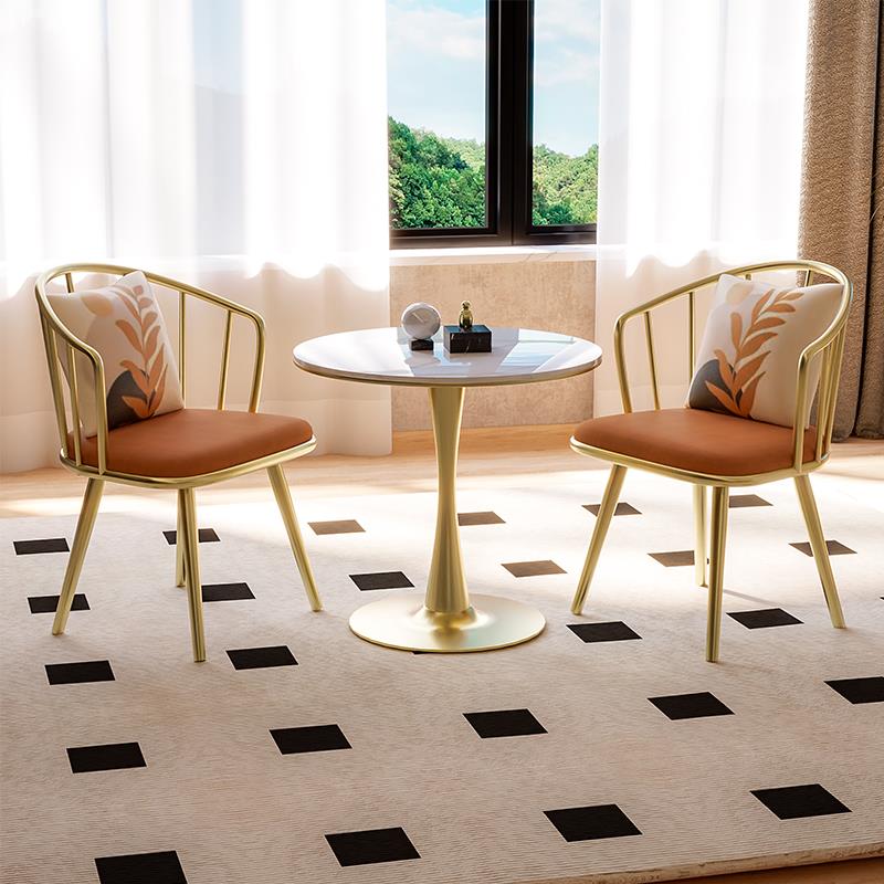 轻奢洽谈桌椅组合简约个性休闲售楼处接待会客休息区北欧阳台桌椅