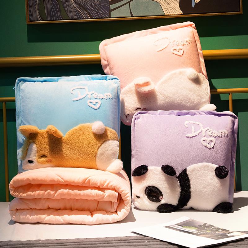抱枕被子两用办公室午睡枕头车载毯子二合一汽车靠枕女生睡觉车用