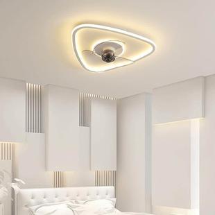 风扇灯吸顶卧室餐厅客家用房隐形间电扇吊扇灯灯一体三厅角风67扇