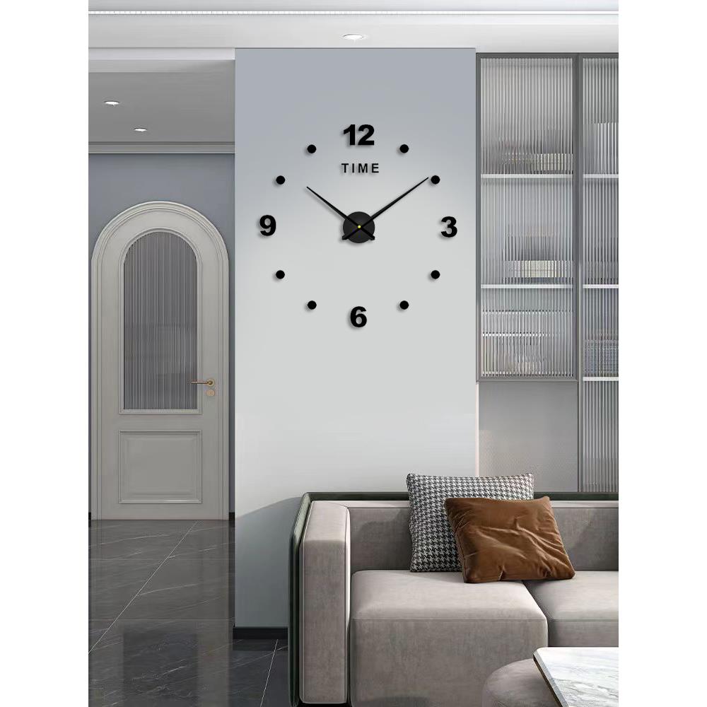 挂钟钟表免打孔简约创意时针居家客厅玄关装饰墙贴diy时钟