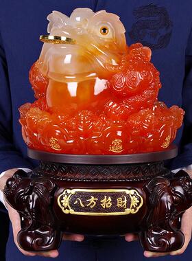 招财玉金蟾工艺品摆饰客厅办公桌店铺收银柜台摆设开 业乔迁送礼