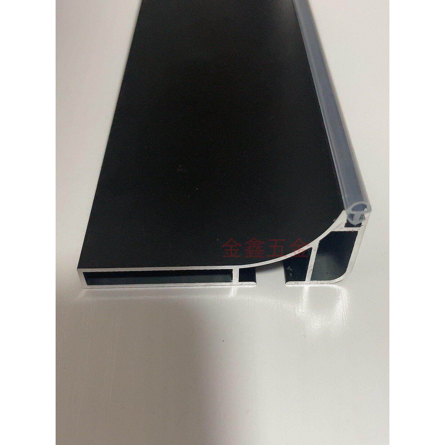 橱柜带胶条双层免拉手嵌入式下柜L型铝合金鞋柜隐形把手柜门半u型