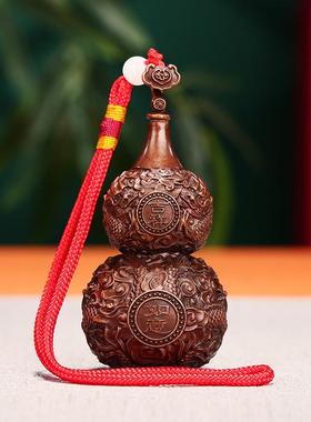 包邮 紫铜吉祥如意葫芦摆件 家居办公室桌面小葫芦工艺品摆设
