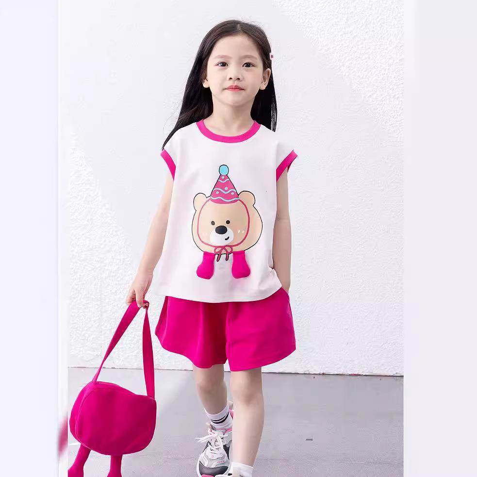 女童套装2024夏季新款童装卡通短袖短裤儿童运动服两件套,童装/婴儿装/亲子装,套装,淘宝优惠券,粉丝福利购,淘宝优惠卷