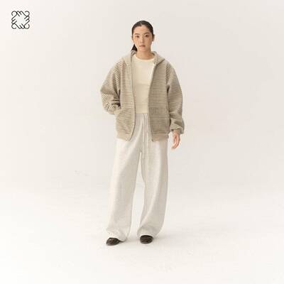 mtvo2026年春季新品连帽半拉开衫JDA073-W纹卫衣女外秋套男条链春