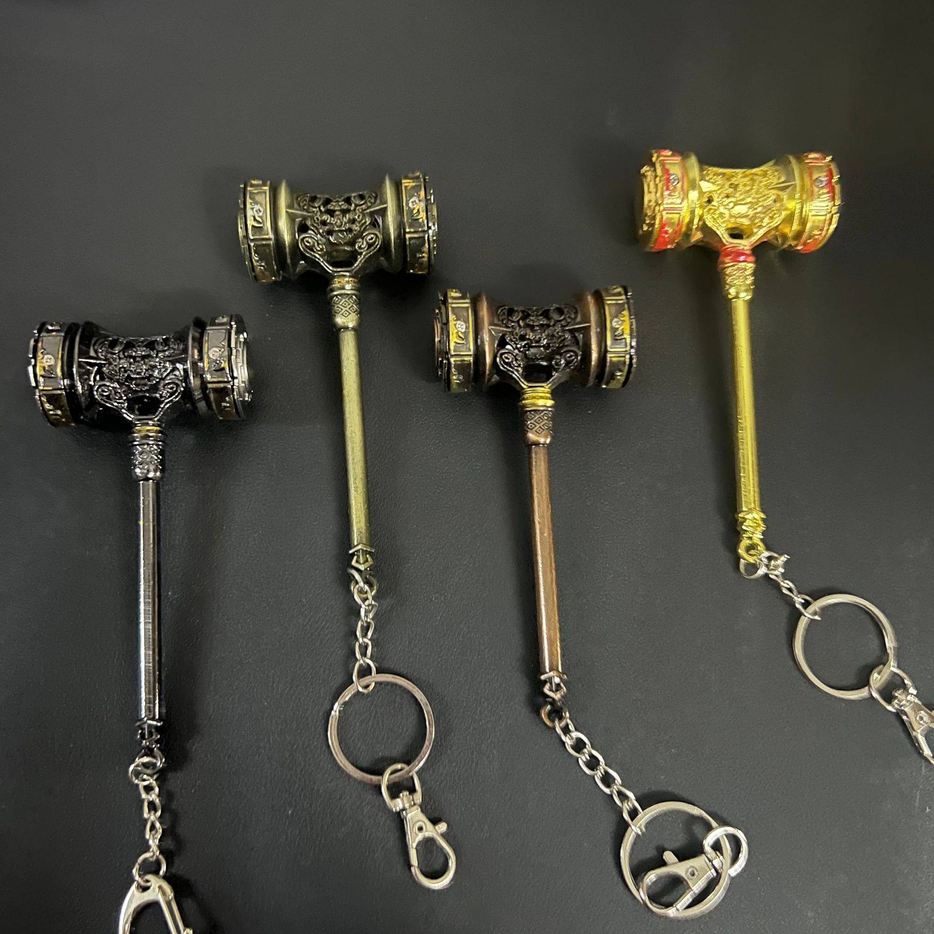 斗罗大陆兵器昊天锤唐三流星锤武器钥匙扣合金模型挂件12厘米