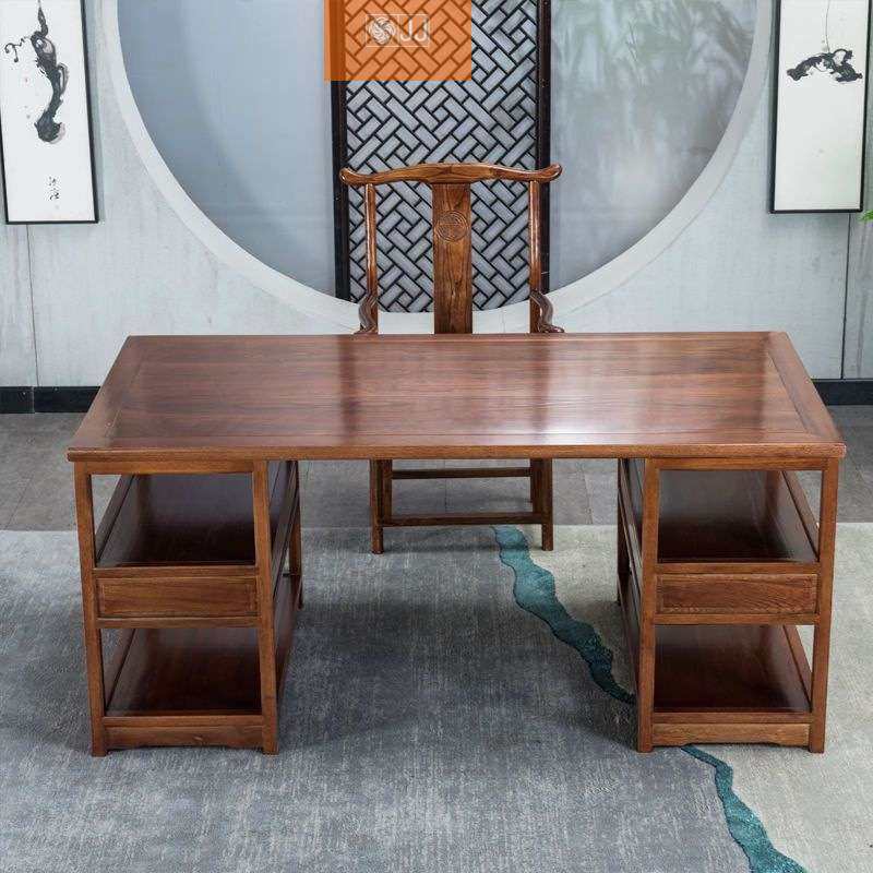 中式书法桌实木画案书画桌花梨木书桌仿古国学桌写字台原木书桌