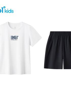 【商场同款】361°童装2026夏季新款白黑套餐运动风轻便N32621401