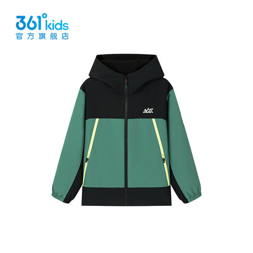 361kids两面穿新款2026春秋儿童连帽防风外套