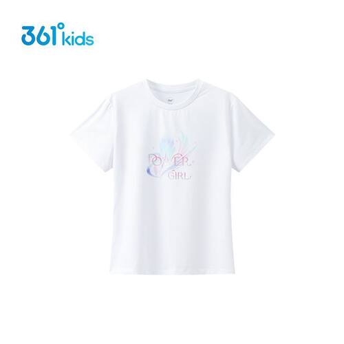 361°KIDS女童印花T恤2026夏季新款外穿通用短款运动爆款薄款透气