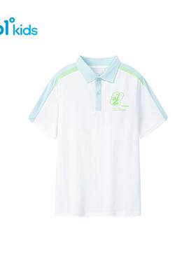 冰肤科技1.0|361°男童短袖POLO衫2025夏季中大童透气儿童翻领T恤
