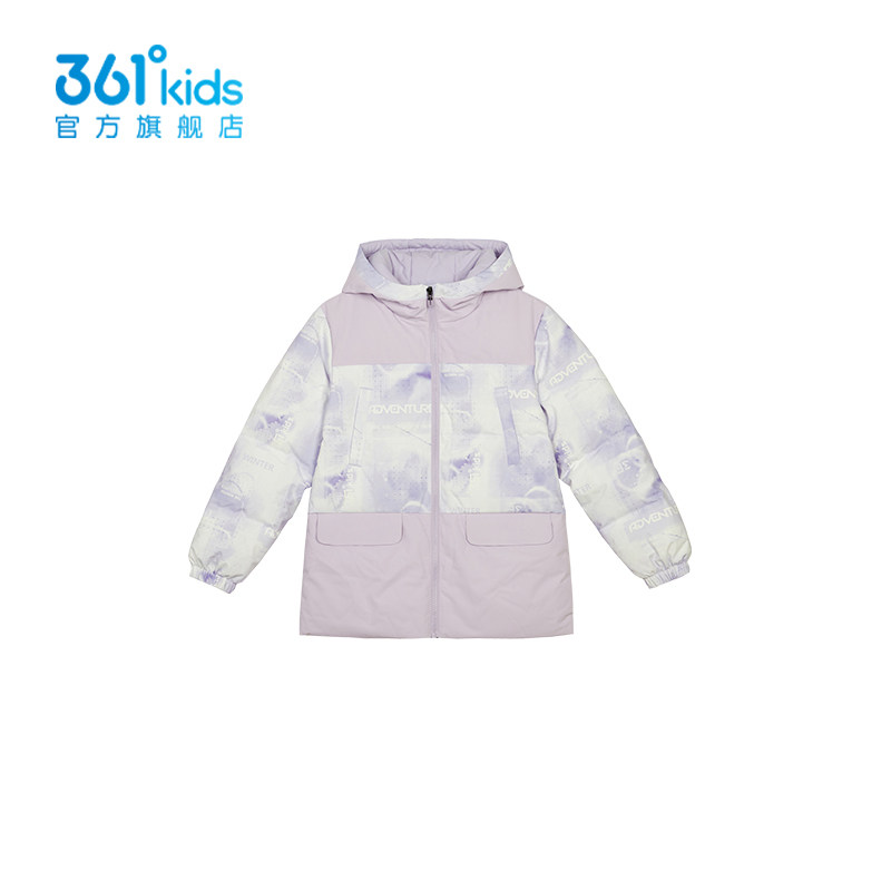 361度正品童装女童2024冬季新款中大童户外防风保暖羽绒服图片