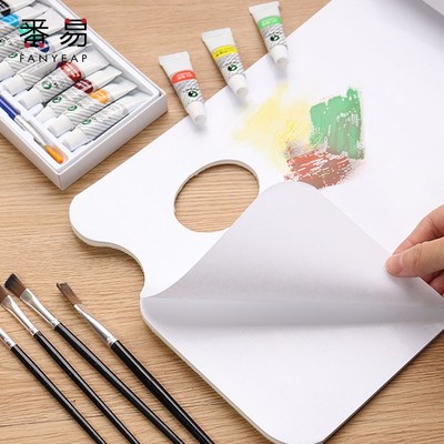 调色纸A1V-调色纸一次性可撕水粉丙烯油画调色盘免洗纸板美术生