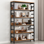 书架置物架落地客厅儿童家用小型简易书柜网红铁艺收纳储物展示架