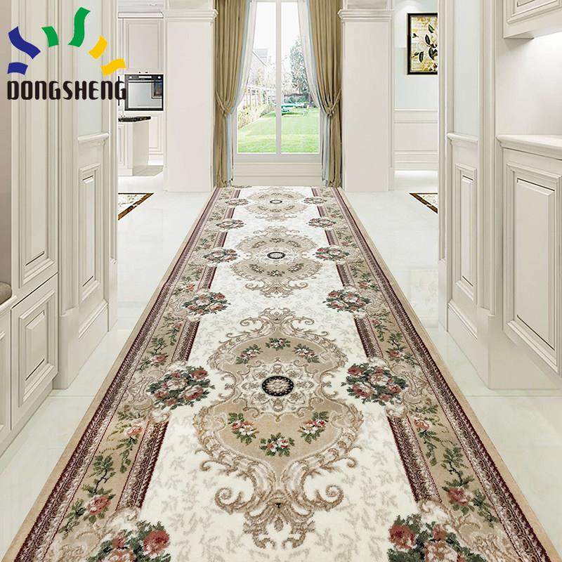 长方形欧美风格地毯家用丙纶门厅地毯植物花卉图案定制宽幅160cm