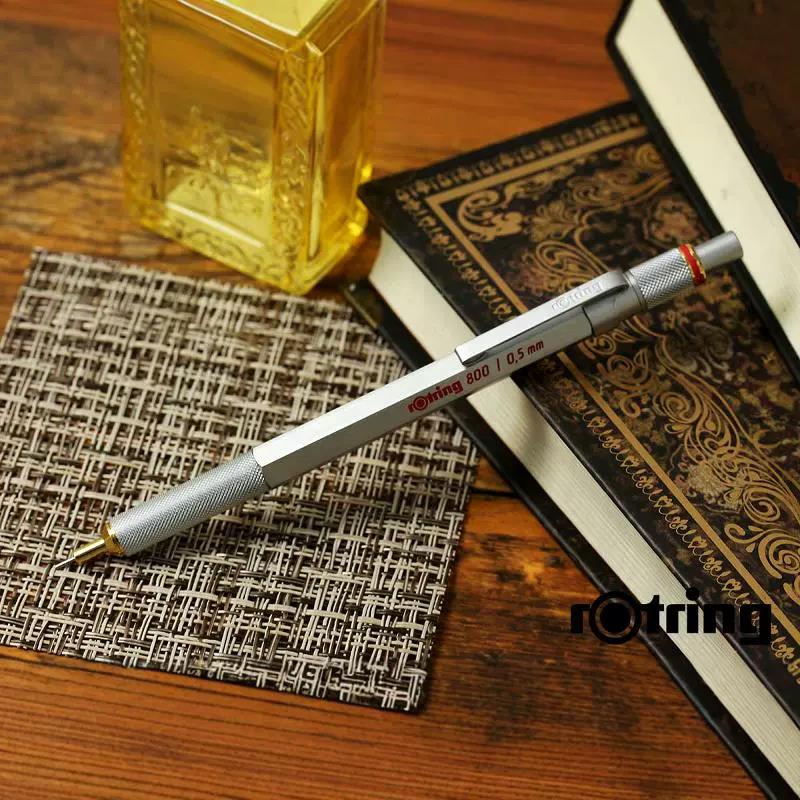 德国rotring红环800专业自动铅笔绘图素描笔头可伸缩金属杆0.50.7