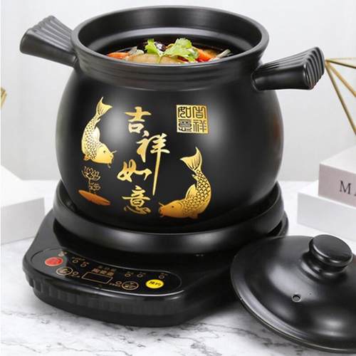全自动煲汤锅 家用智能煮粥熬炖汤陶瓷电砂锅大容量加厚炖盅沙锅