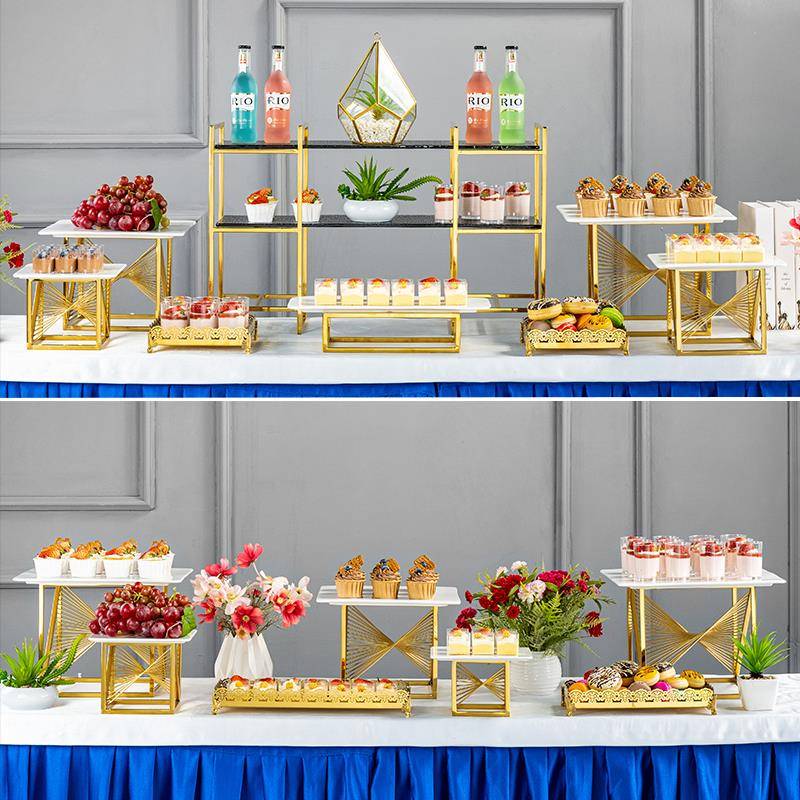 自助餐桌蛋糕点心水果托 讬盘架子甜品台摆件展示架冷餐茶歇摆台