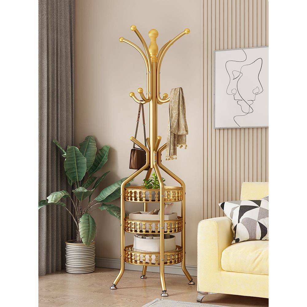 衣帽架落地式卧室挂衣架家用客厅房间立式简约衣服衣物置物的架子