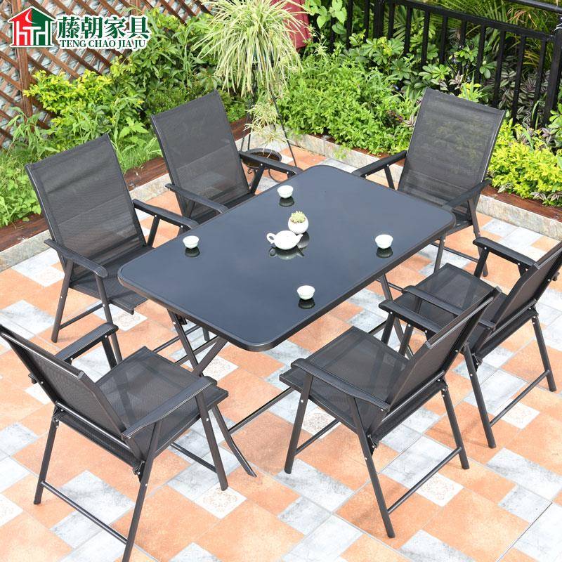 家用折叠桌椅户外奶茶店夜摆大排档野外露营便携庭院桌 椅子