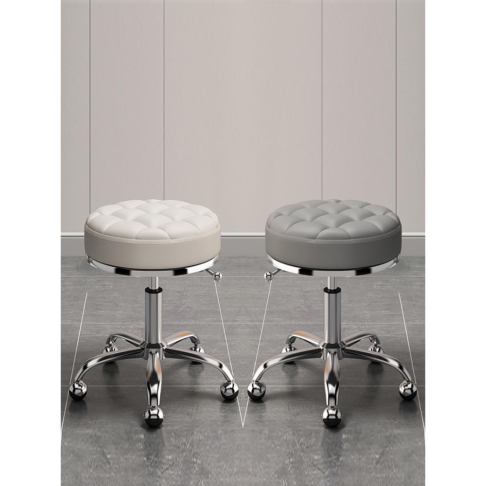 美容美发凳滑轮升降大工凳发廊专用美容凳圆凳子美甲凳理发店转椅