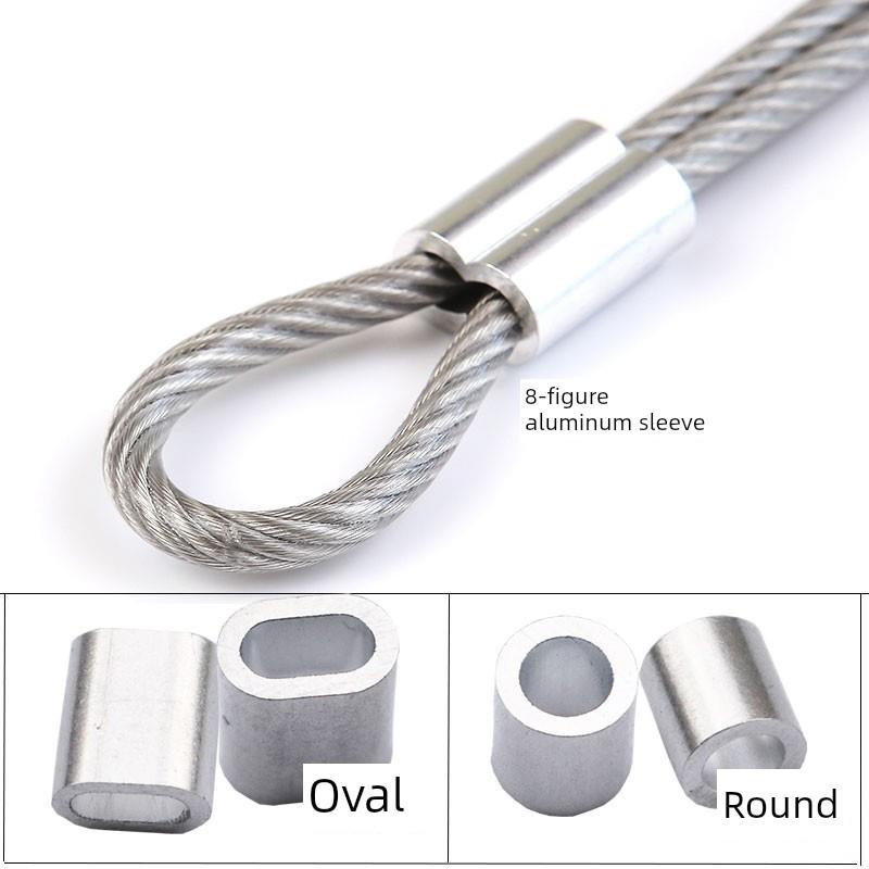 钢丝绳卡扣重型固定铝卡紧固家用线卡扣端子加厚卡子双孔锁油丝绳
