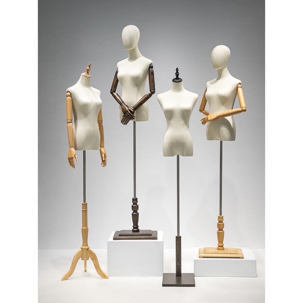 服装店模特道具人台女装橱窗半全身假人体模型婚纱人偶衣服展示架