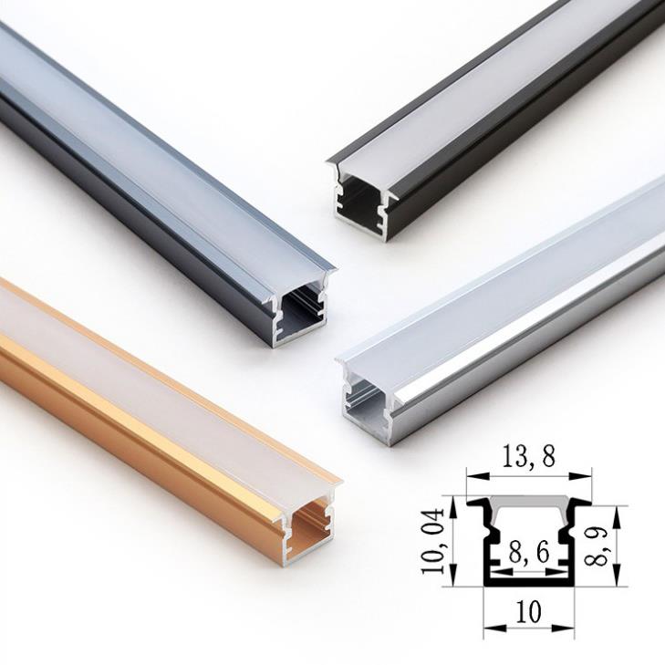 开槽1010橱柜酒柜层板灯线形灯带铝槽展示柜内嵌式衣柜LED感应灯
