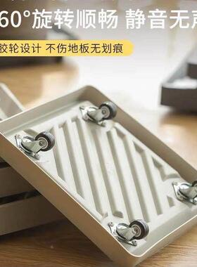 塑料隐藏轮正方形移动花盆托盘加厚带轮万向轮花盘底座静音底盘新