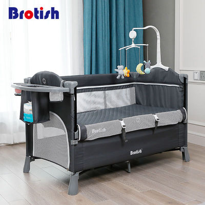 贝鲁托斯婴儿床可移动折叠便携式摇篮床边床新生儿拼接大床宝宝床