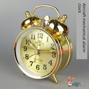 上海老式机械闹钟，超级响亮的马蹄形时钟上弦覆古怀旧金属机芯创