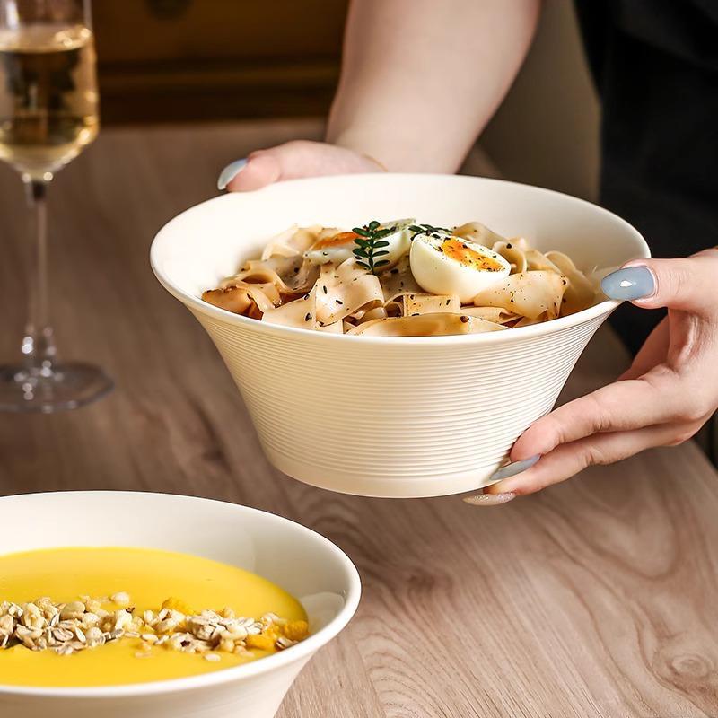 日式面碗家用2024新款汤碗斗笠碗高级感螺蛳粉拉面碗轻奢陶瓷大碗