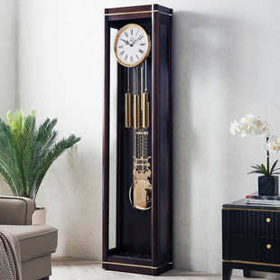 机械钟表立钟 现代简约落地钟赫姆勒中式 复古大摆钟座钟客厅新中式