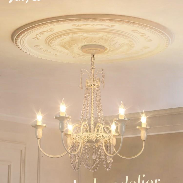 法式复古客厅吊灯水晶美式乡村别墅大气公主房卧室餐厅奶油风灯具