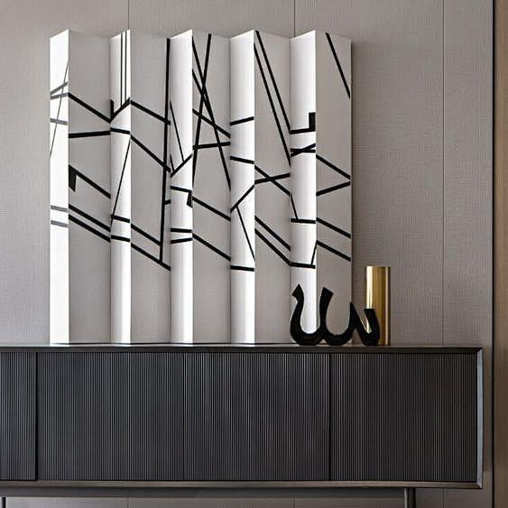 现代简约客厅装饰画样品房实物装置画立体雕刻挂画法式轻奢玄关画