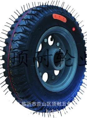 16寸400-8铸钢充气单轮手推车马车轮餐车轮橡胶工业脚轮