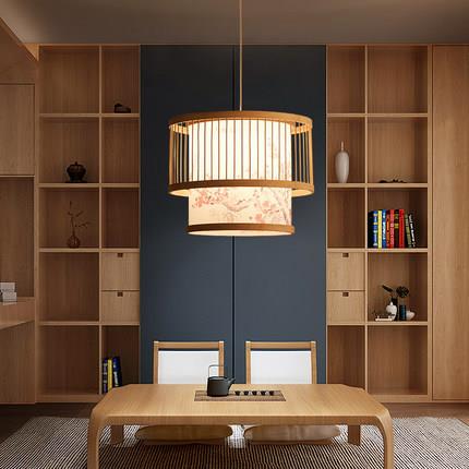 现代中式吊灯竹艺灯日式榻榻米饭店竹编吊灯卧室餐厅东南亚风格灯