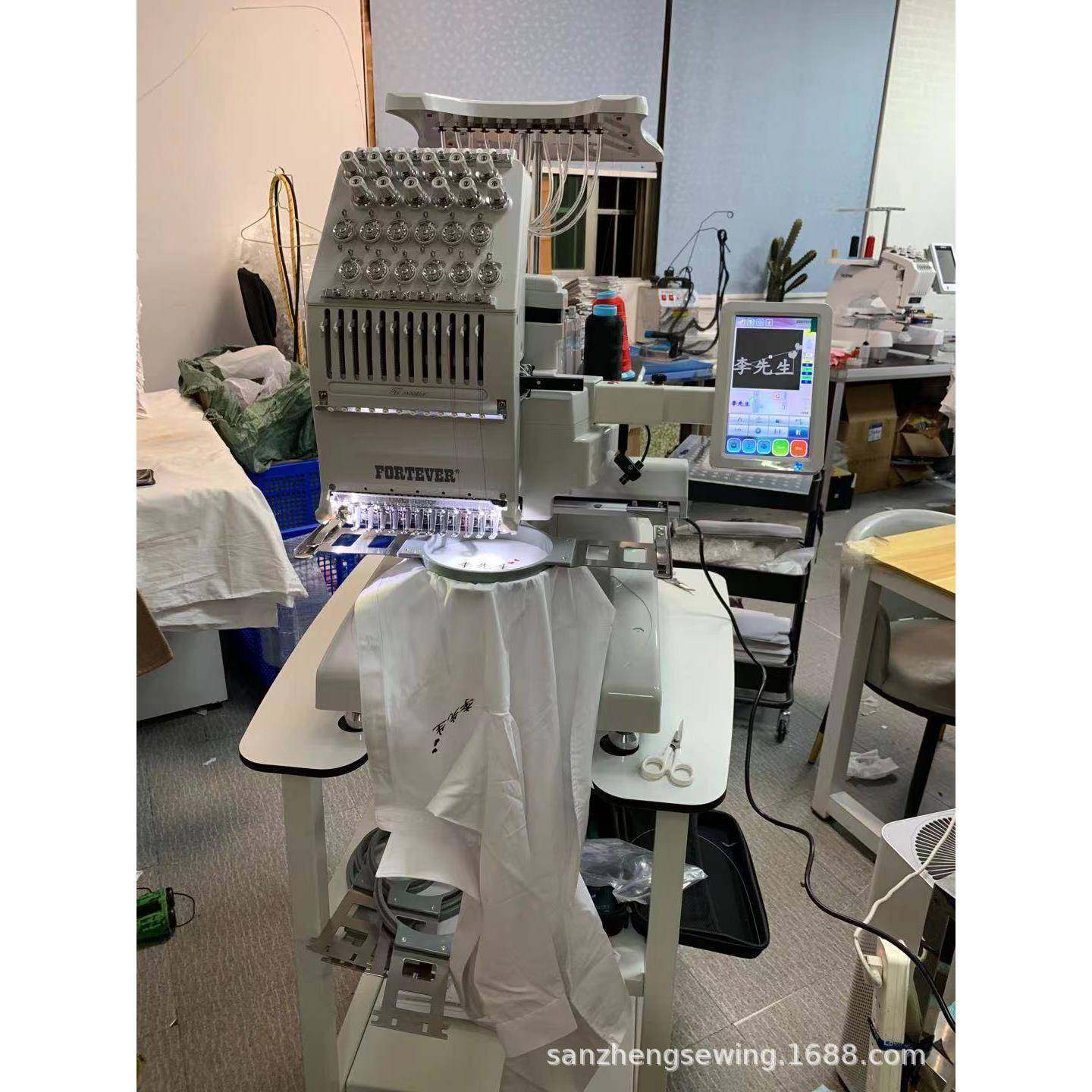 12针电脑单头绣花机商用单头绣花机单头刺绣机小型绣花机