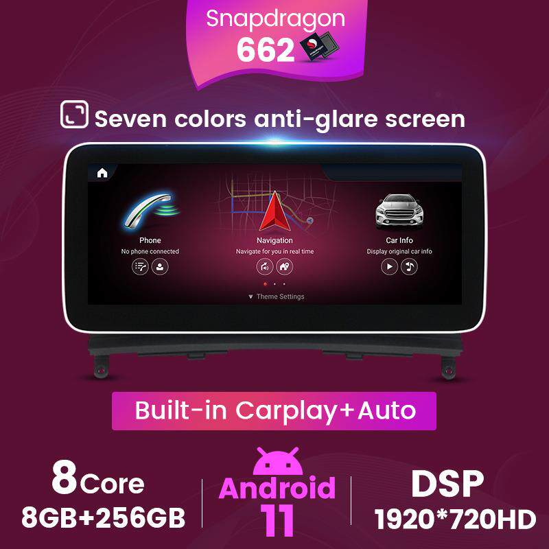 安卓11适用于奔驰C级W204安卓中控车载导航改装一体机carplay