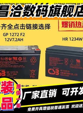 CSB蓄电池GP1272F2 12V7.2AH/HR1234W/UPS12360 460F2电梯APC主机
