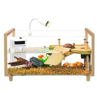 玻璃乌龟缸家用客厅养龟通用饲养缸晒台生态造景小鱼缸鱼龟混养缸