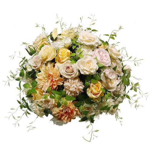 新款欧式花球婚礼舞台t台几何架布置路引花橱窗展厅餐桌装饰假花