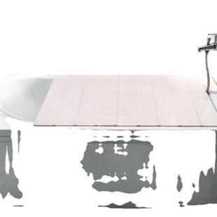 折叠式浴缸盖板免打孔保温盖板防尘盖板浴室置物盖板泡澡搁物板