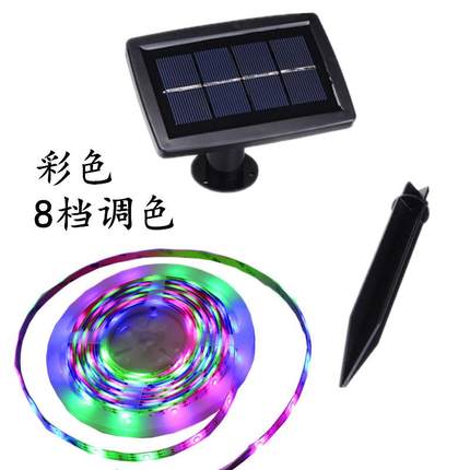 LED太阳能软灯条太阳能灯带太阳能圣诞灯5米150灯