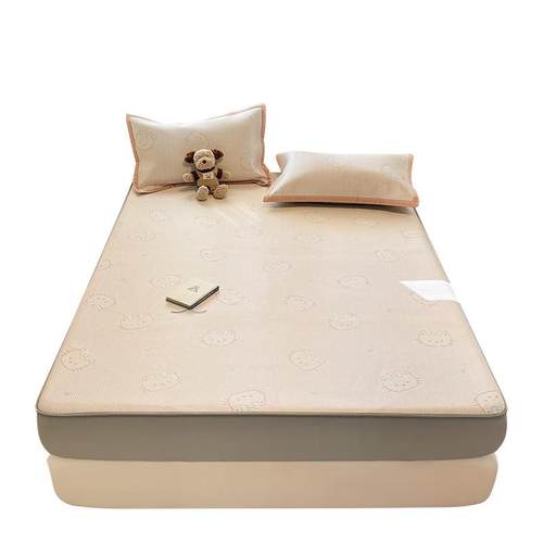 PE乙纶水洗可折叠软席聚乙烯凉感凉席夏季提花席子床笠款防滑