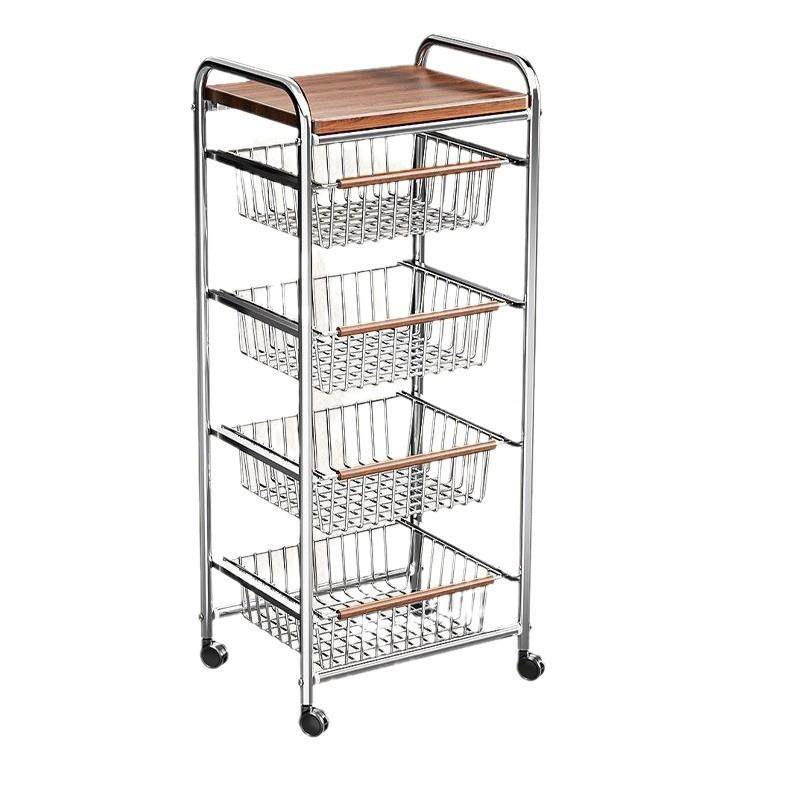 零食落地置物架小推车家用收纳客厅移动厨房中古小推车推拉置物架,收纳整理,书桌收纳置物架,淘宝优惠券,粉丝福利购,淘宝优惠卷